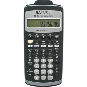 Texas Instruments BA II Plus Financial Calculator Single Line, 10 Digit Display