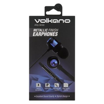 Volkano Alloy Series Metal Earphone - Blue