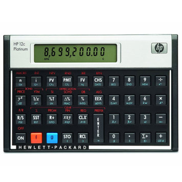 HP 12C Platinum - (Algebraic or RPN) Financial Calculator