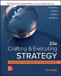 Crafting and Executing Strategy: The Quest for Competitive Advantage