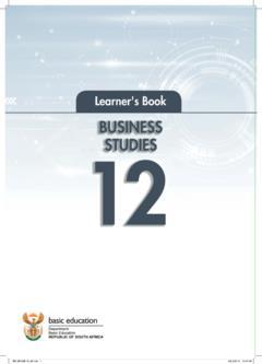 Grade 12 - Business Studies: Study Guide